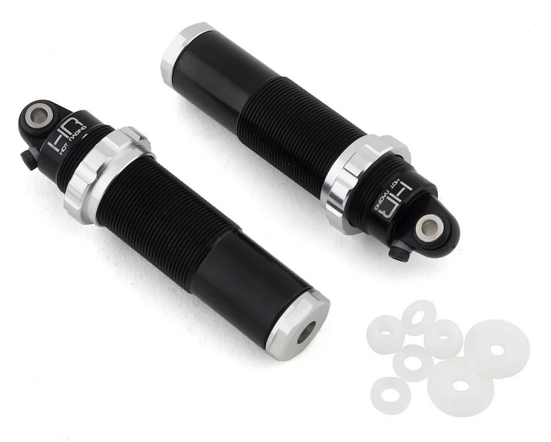 Hot Racing Arrma 4x4 Aluminum Threaded Rear Bleeder Shock Bodies (Black) (2) HRAATF155AR08