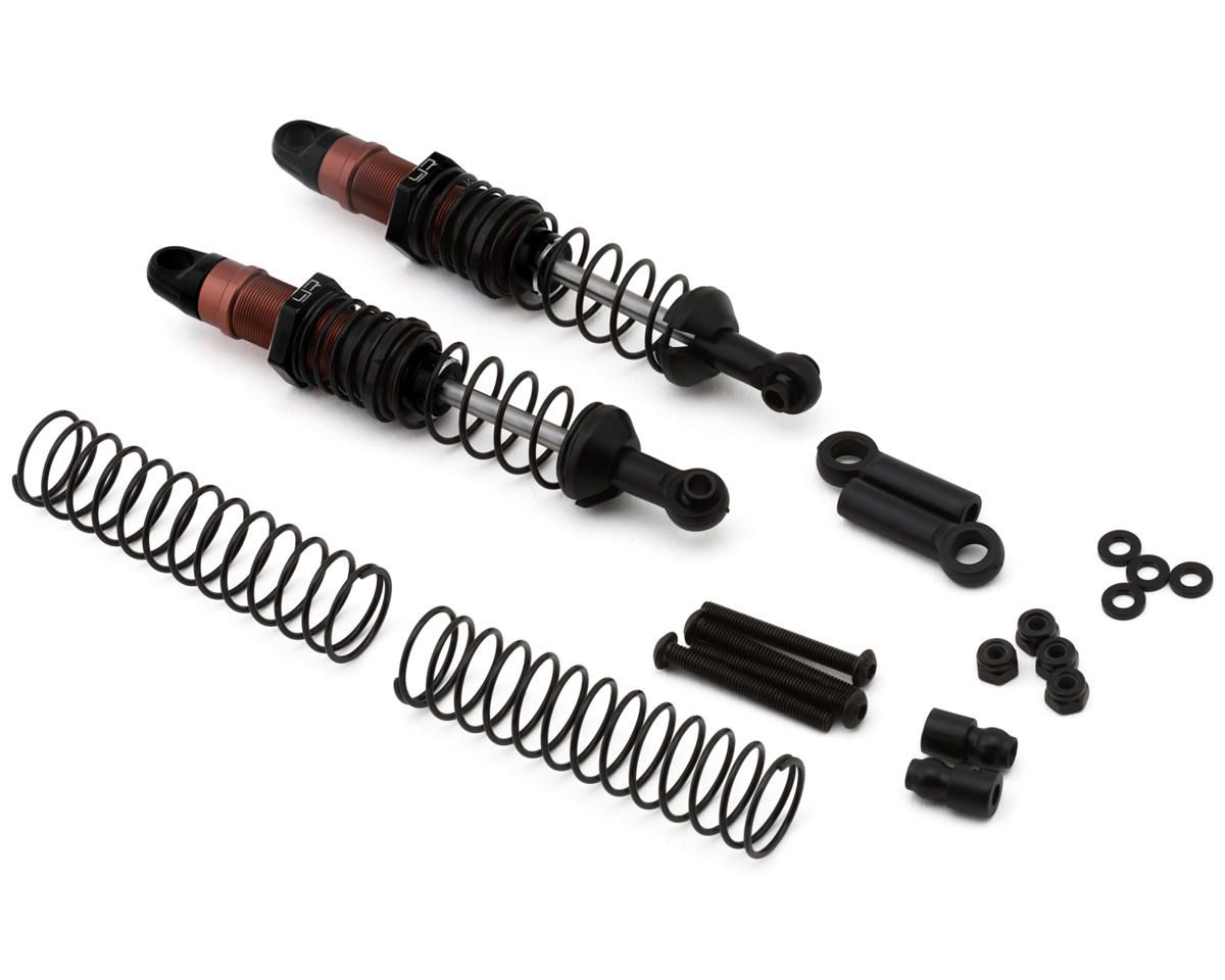 Yeah Racing Aluminum Desert Cobra Dual Spring Shocks (Black) (2) (90mm) YEA-DDC-090BK