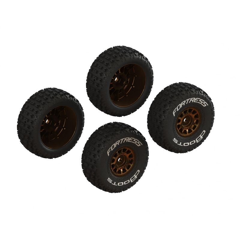Arrma dBoots &#39;FORTRESS&#39; Glued Tire Set, Bronze (2 Pairs) ARA-2024
