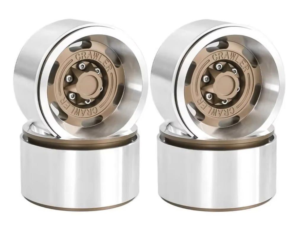 Integy Bronze Alloy 1.9 Beadlock Wheels (4) Set C33962BRONZE