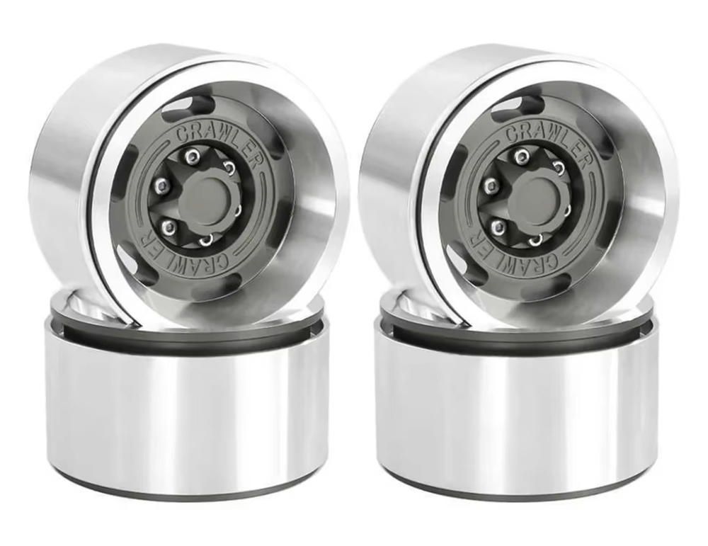 Integy Gunmetal Alloy 1.9 Beadlock Wheels (4) Set C33962GUN