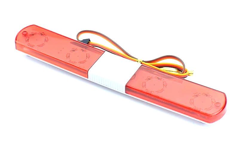 Integy Realistic Roof Top Flashing Light LED 145x22x8mm (9 Modes-Ch3 Control) C33977RED