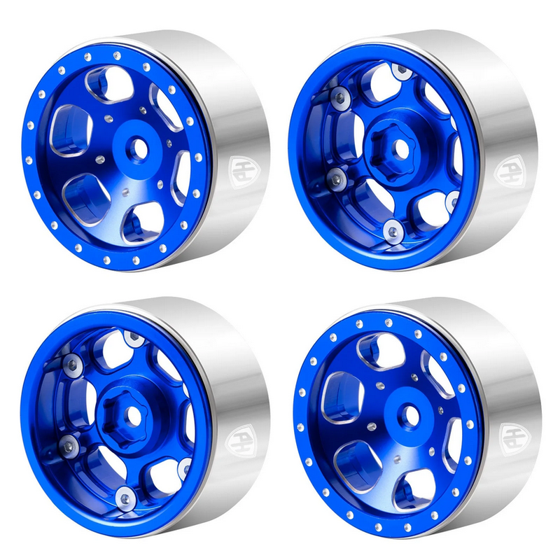 Powerhobby 1.3" Aluminum Beadlock Wheels (4) PHB7291BLUE