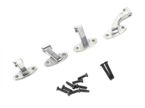 Boom Racing Metal Door Hinge Set for Land Rover® Series II 88 Station Wagon Silver BRX02381S