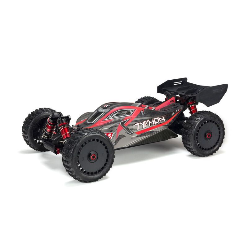 Arrma 1/8 Painted Body with Decals, Black/Red: TYPHON 6S ARA406120