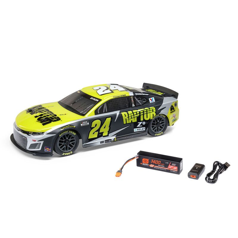 Losi 1/12 NASCAR RC Racecar William Byron No. 24 Raptor 2025 Chevrolet Camaro ZL1 2S AWD RTR Brushed On-Road (Battery &amp; Charger Included) LOS1122524