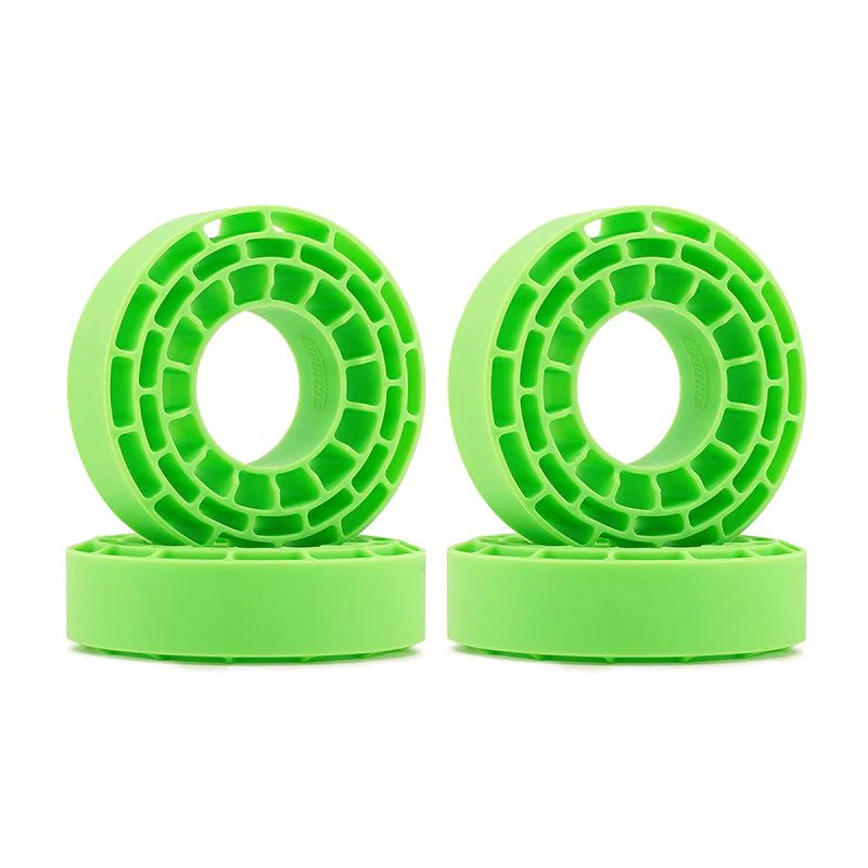 INJORA 4pcs Silicone Rubber Inserts for 61-63mm*21mm 1.0&quot; Tires (Green) (Soft) DGT-1062GN