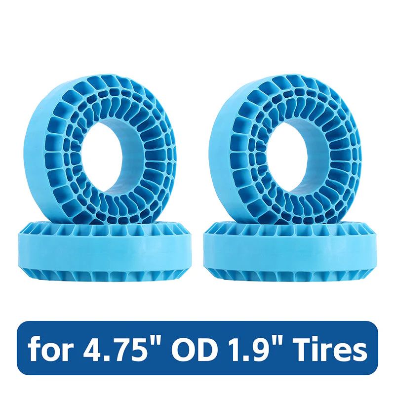INJORA 4pcs Silicone Rubber Inserts for 118-122mm(4.75&quot; OD) 1.9&quot; Tires (Blue) (Medium) DGT-1906BL