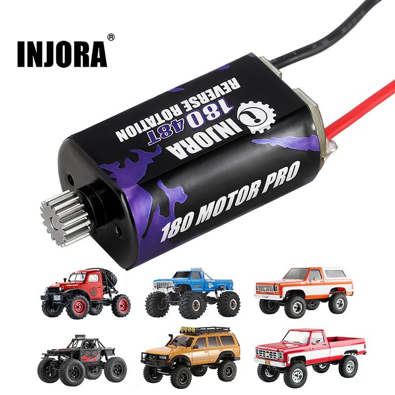 INJORA 180 Pro 48T Brushed High Torque Motor for FMS FCX24 FCX18 (INM14) INM14-48T