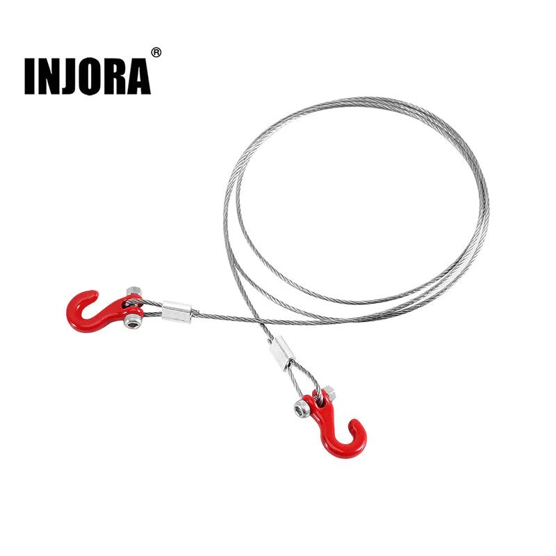 INJORA Metal Tow Rope with Hook for 1/24 1/18 RC Crawlers INA-126