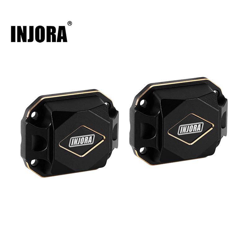 INJORA Black Brass Front Rear Diff Covers for 1/18 HPI Venture18 VEN-08BK