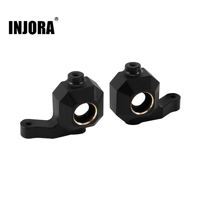 INJORA Black Brass Steering Knuckles for 1/18 HPI Venture18 Ven-09BK