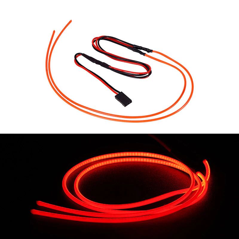 INJORA Flexible Cuttable LED Strip Lights for RC Cars (Red) L42-RD