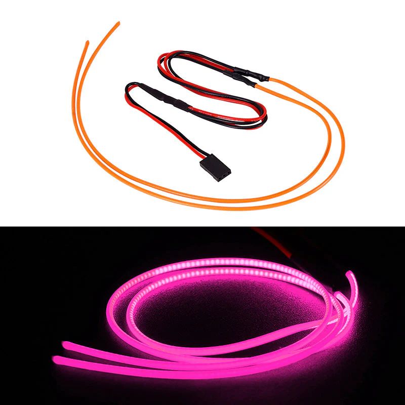 INJORA Flexible Cuttable LED Strip Lights for RC Cars (Pinkish Purple) L42-PU