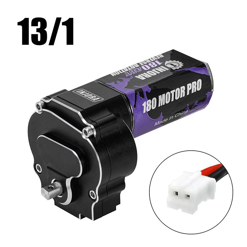 INJORA CNC Aluminum Complete Transmission for 1/18 Redcat Ascent-18 13/1 (as stock) Transmission &amp; 180 Motor ASC18-14AS-48T