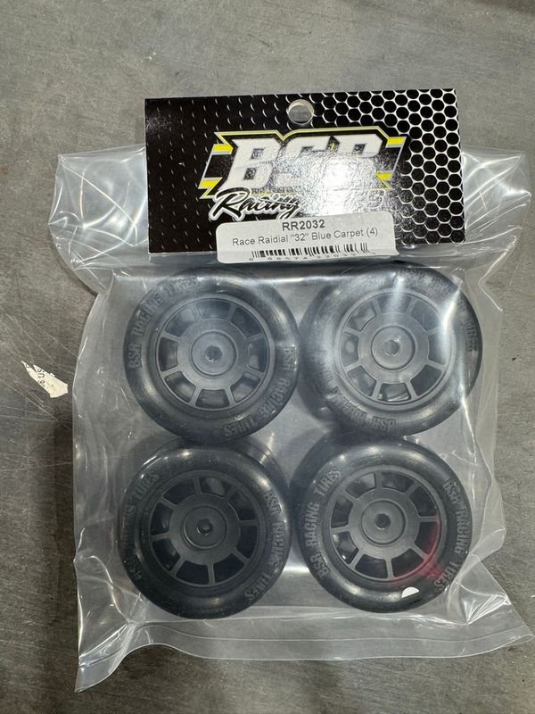BSR RR2032 Race Radial &quot;32&quot; Blue Carpet Tires (4) Losi Nascar RR2032