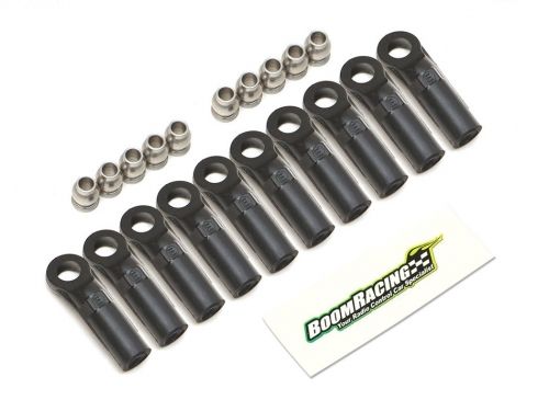 Boom Racing KUDU™ Heavy Duty Rust-Resistant M4 Nylon Rod Ends 23.7mm (Upwards) w/ SST Pivot Ball (5.8x3x7.4mm) (10) BRW750310E