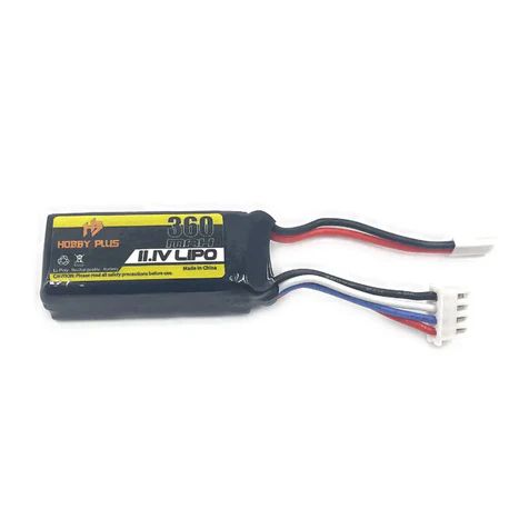 HobbyPlus 11.1V 3S 360MAH 20C Lipo Battery HBP240491