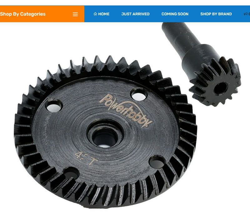 Powerhobby Arrma Ring / Pinion 43T / 13T Hardened Steel 3.30 Ratio Arrma 6s PHBARRMA65