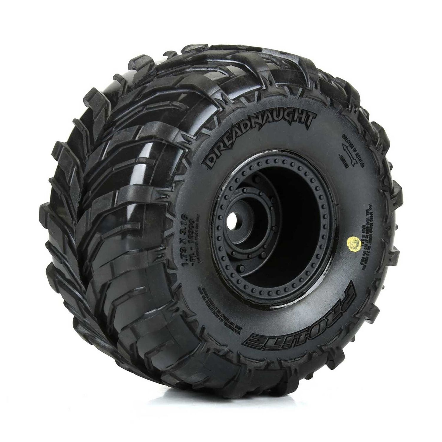 Pro-Line Racing Dreadnaught Mounted Black Wheel F/R (4) for ARRMA GORGON/QUAKE GROM  PRO1030010