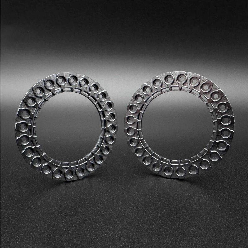 Reefs RC 1/10 SLUICE 1.9&quot; Beadlock Rings, Grey (2) REEFS279