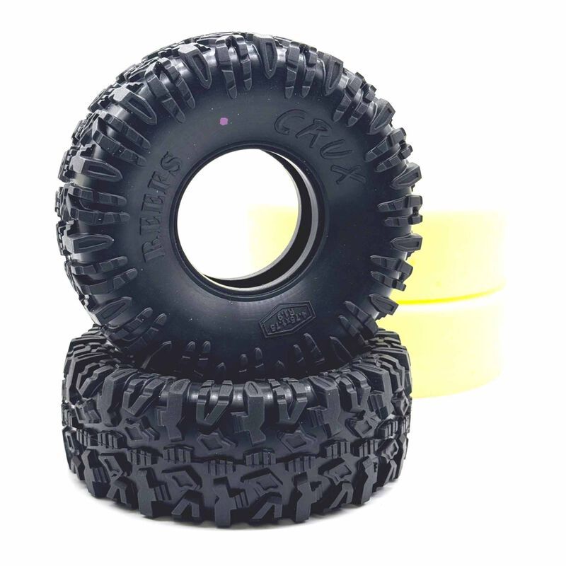 Reefs RC 1/10 Crux 1.9&quot; Rock Crawler Tires &amp; Inserts, XP Compound (2) REEFS247