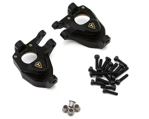 Treal Hobby Vanquish VRD/VS4-10 Brass Steering Knuckles (49.15g ea) (Black) (2) (Portal Axle) TLHVPVRD-01