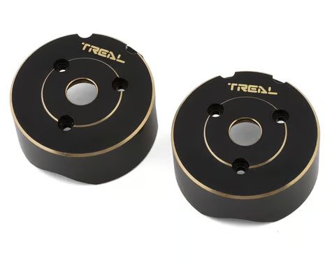 Treal Hobby Vanquish VRD/VS4-10 Brass Front Portal Covers (120.4g ea) (Black) (2) TLHVPVRD-02