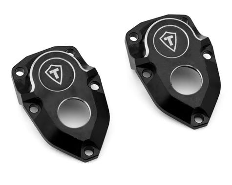 Treal Hobby Vanquish VRD/VS4-10 Aluminum Front Portal Covers (Black) (2) TLHVPVRD-08