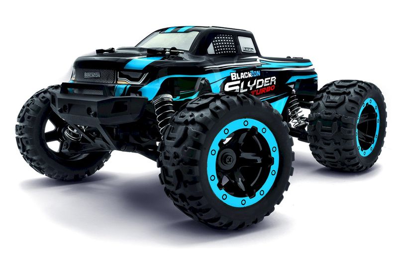 Blackzon Slyder MT Turbo 1/16 4WD 2S Brushless Monster Truck - Blue BZN540209
