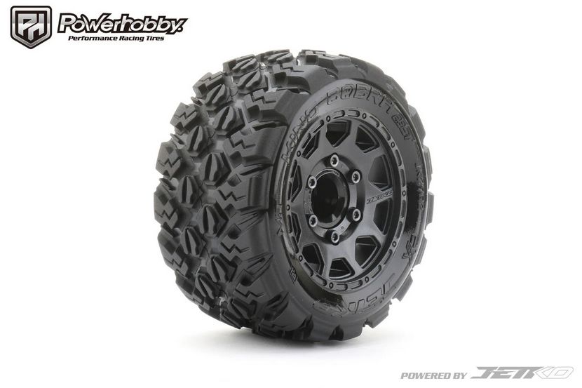 Powerhobby 1/10 2.8 ST King Cobra Belted Tires (2) with Removable Hex Wheels PHB2702CBMSGN