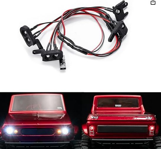 Dixieland R/C LED Headlights Taillight Front &amp; Rear Lamp Light Kit for 1/18 Redcat Ascent