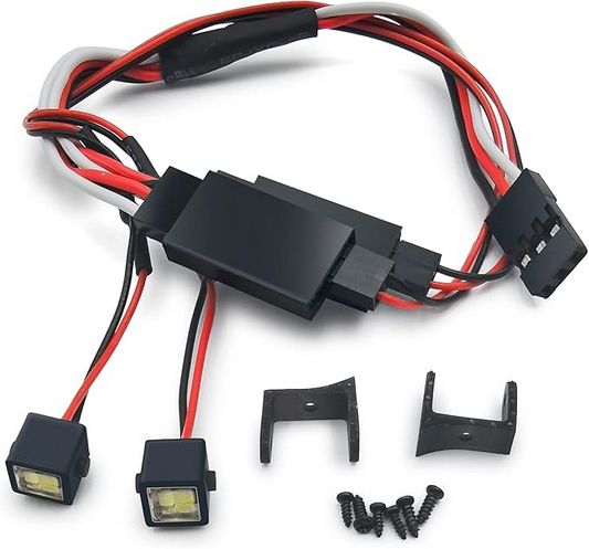 Dixieland R/C LED White Square Spotlight for SCX24 Gladiator