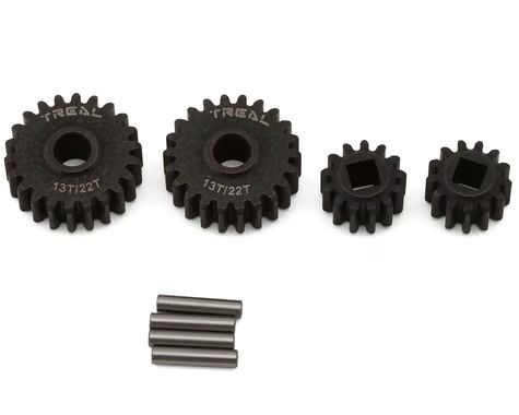 Treal Hobby Axial SCX10 III/Capra Steel Overdrive Portal Gear Set (13T/22T) (Overdrive 13%) TLHTSCX10III-61