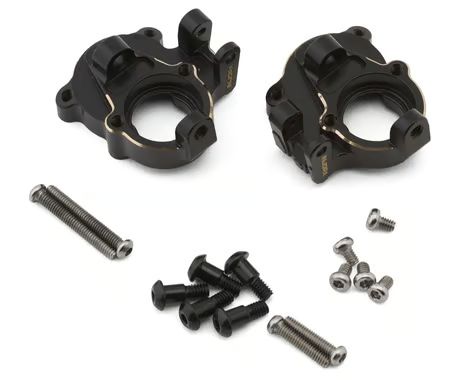 Injora Redcat Ascent-18 Apex Brass Steering Knuckles (Black) (2) (14.3g ea) INJASC18-27