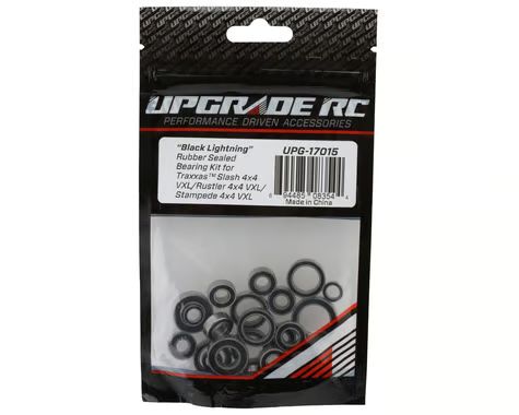 UpGrade RC "Black Lightning" Rubber Sealed Bearing Kit for Traxxas® 4x4 VXL Rustler®/Stampede®/Slash® UPG-17015