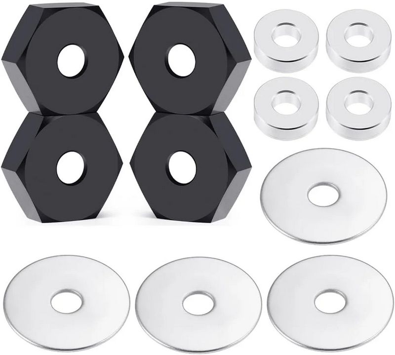 Powerhobby Aluminum 14mm to 17mm Wheel Hex Hub Adapters (4) PHB7511