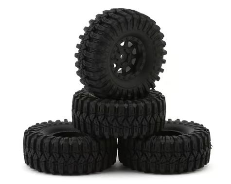 Redcat Ascent 32 Pre-mounted 1/32 Rock Crawler Tires (Black) (4) RER41719