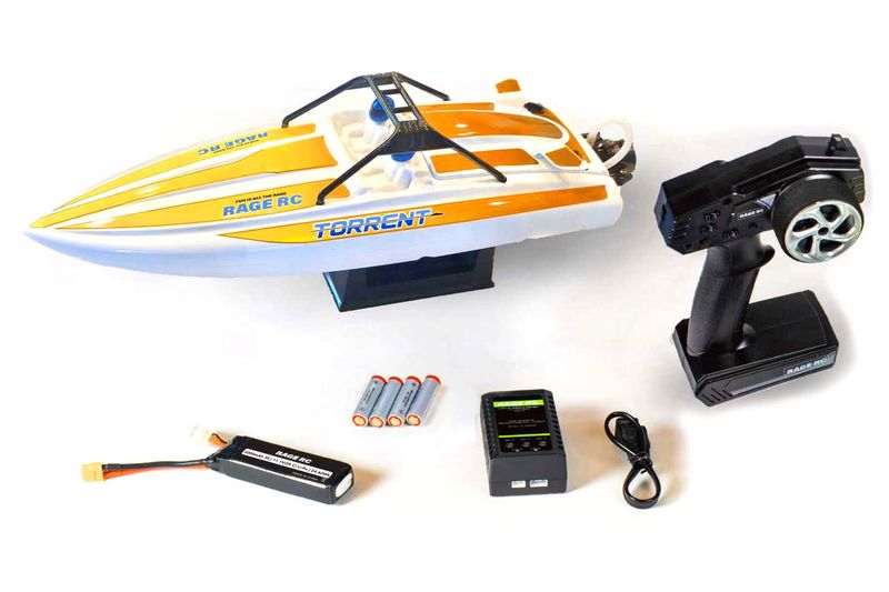 Rage R/C Torrent 450BL RTR Jet Boat, Red RGRB1500