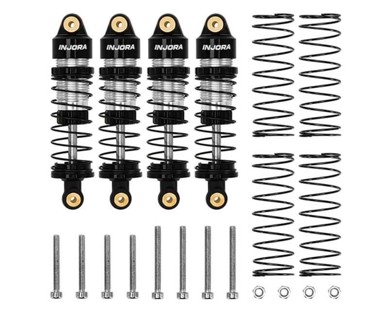 Injora Redcat Ascent-32 Aluminum 35mm Threaded Oil Shocks (Black) (4) ASC32-01BK