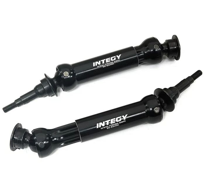 Integy 0 to +10mm Rear Universal Drive Shafts for 1/10 Stampede 4X4 &amp; Rustler 4X4 9052 C34210BLACK