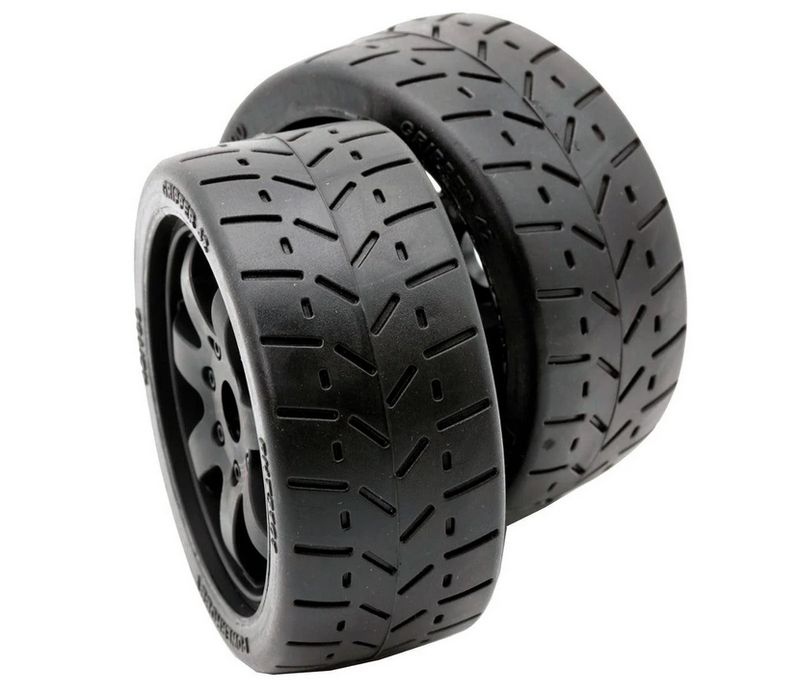 Powerhobby 1/8 Gripper 42/100 Belted Mounted Tires 17mm Black Wheels PHT5101