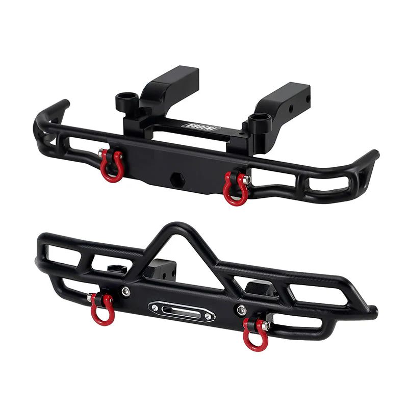 INJORA CNC Aluminum Front Rear Bumper for 1/18 FMS FCX18 LC80 FCX18-07FR