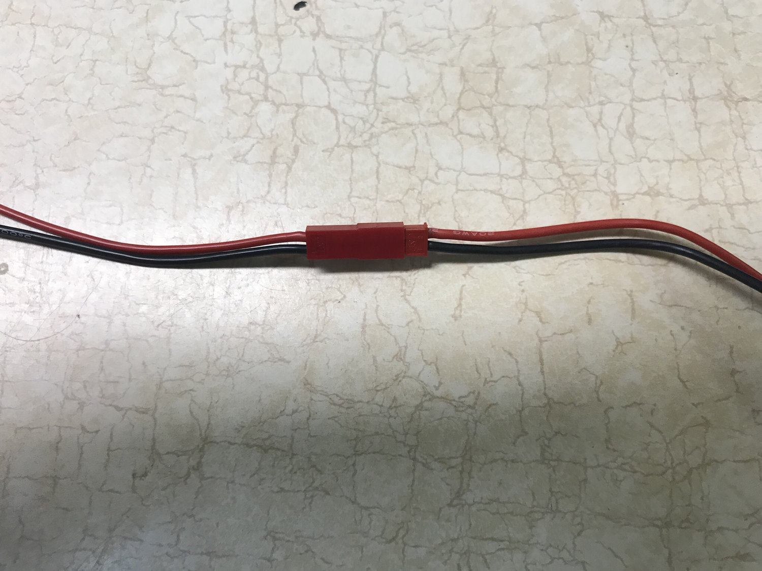 Red JST Male and Female Connectors 20Awg 100mm