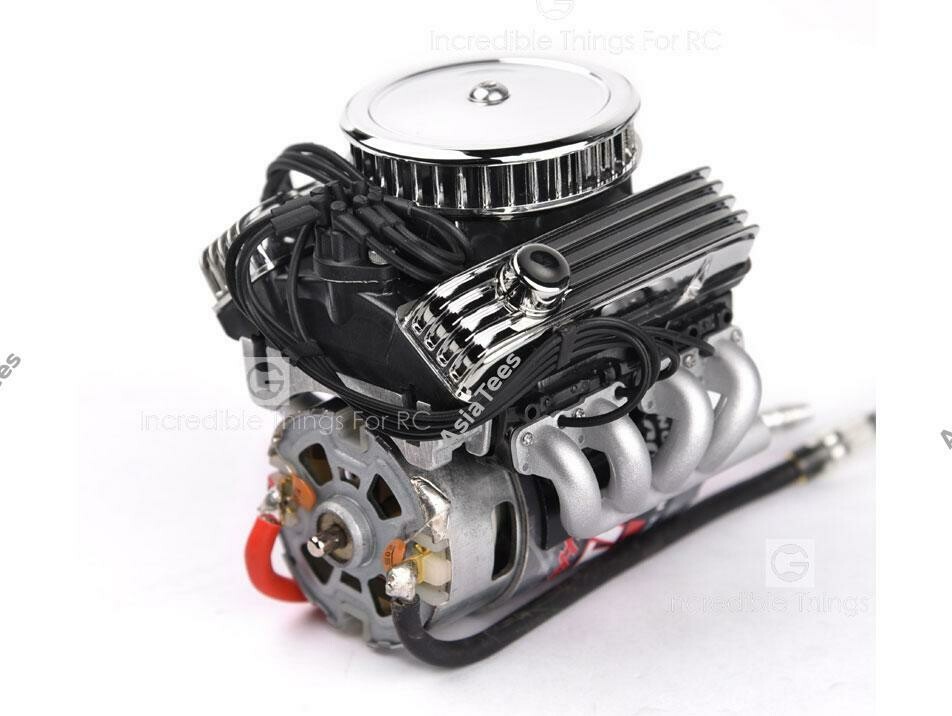 GRC 1/10 Vintage V8 Scale Engine w/ Radiator Motor Cooling Fan Air Filter GRC/GAX0142A