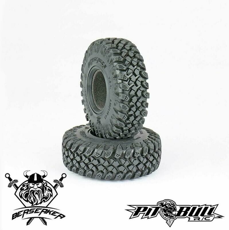 Pit Bull Tires Braven Berserker 1.55" Scale Crawler Tires, Alien Kompound, w/ Foams, (2) PBTPB9016AK