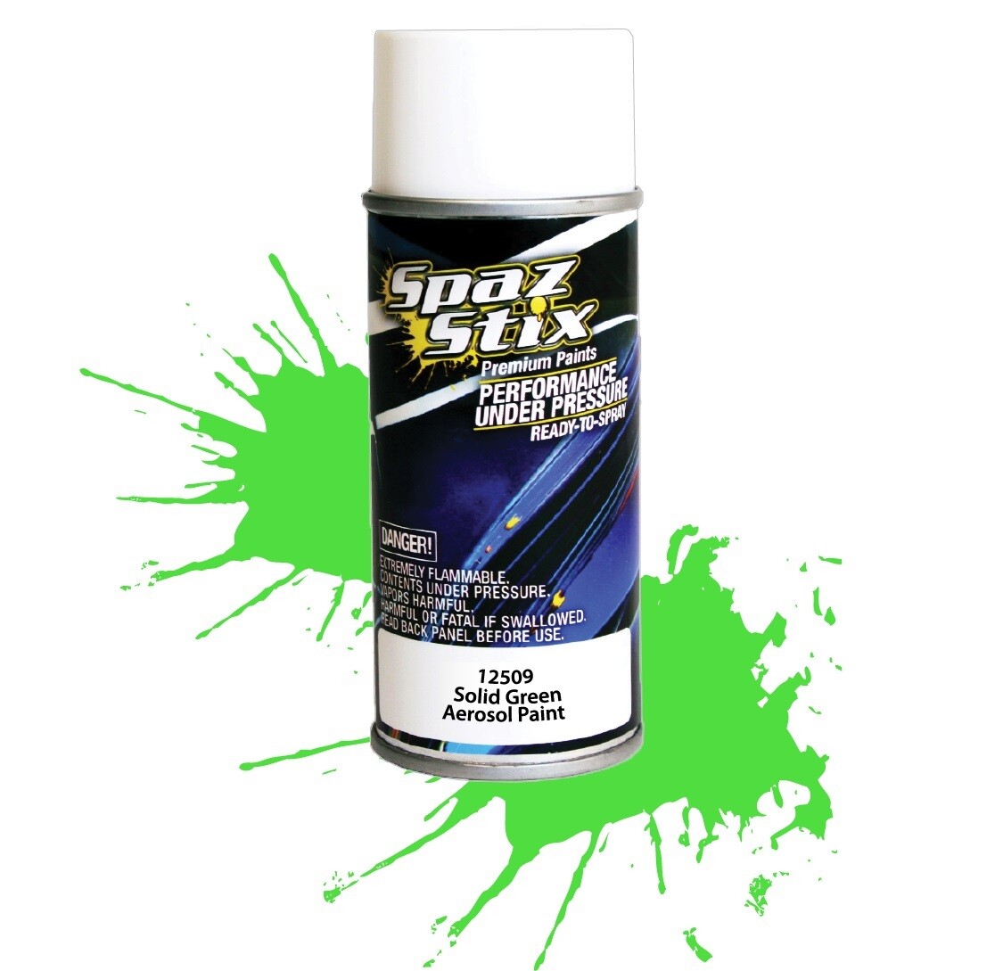 Spaz Stix Solid Green Aerosol Paint, 3.5oz Can SZX12509