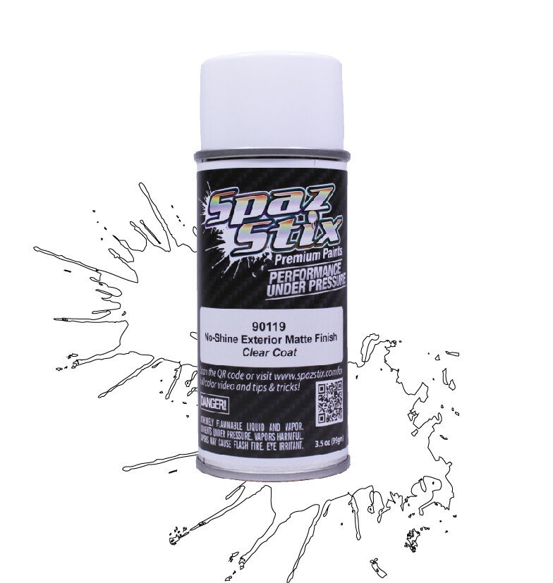 Spaz Stix No-Shine Exterior Matte Finish Clear Coat, 3.5oz Aerosol Can SZX90119