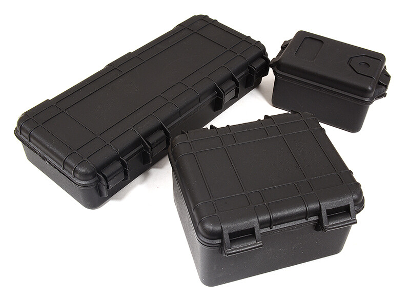 Integy Realistic Luggage Carrying Hard Case 3-Piece Set for 1/10 RC Scale Crawler C29067BLACK