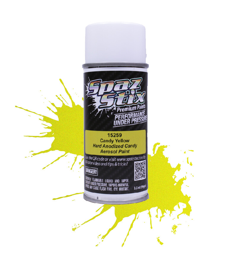 Spaz Stix Candy Yellow Aerosol Paint, 3.5oz Can SZX15259
